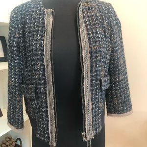 Tweed Loft Baseball Jacket